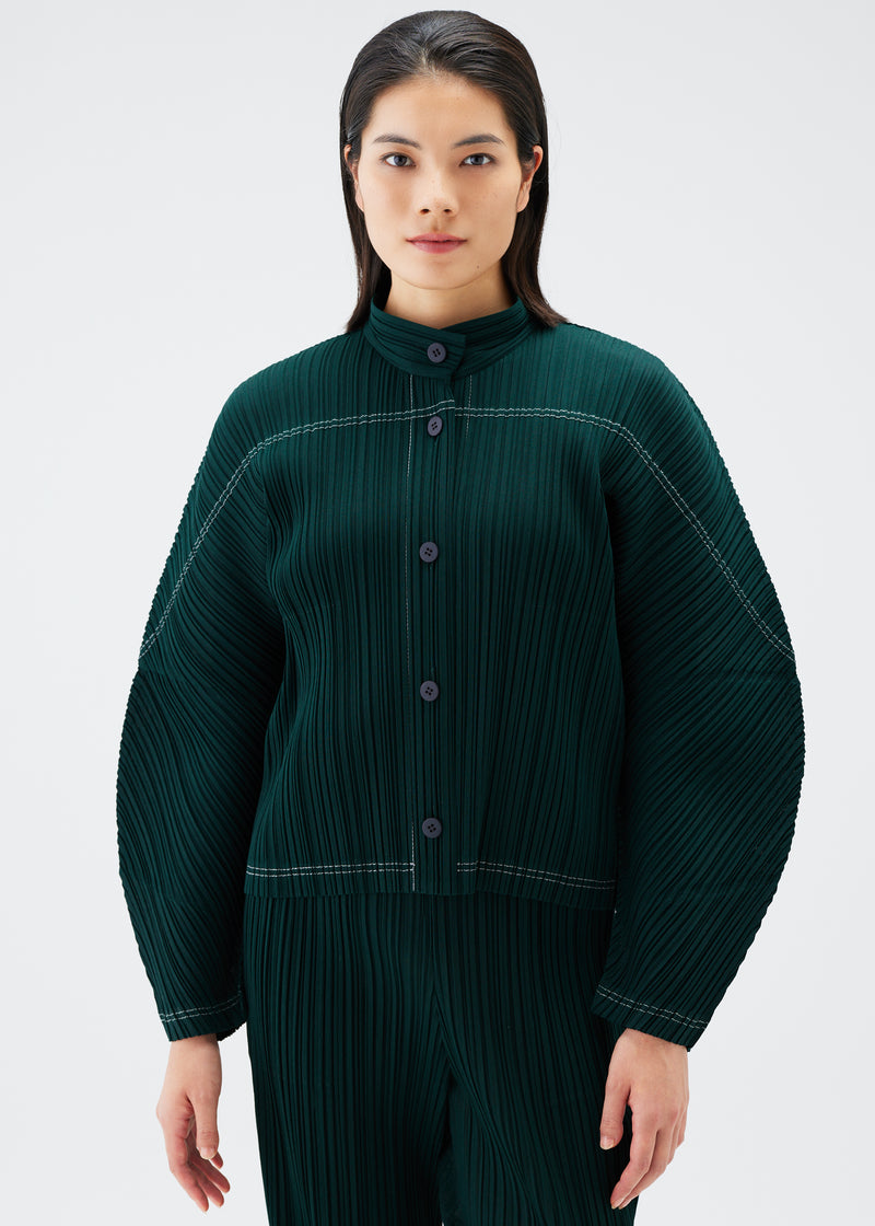 RAMIE PLEATS Jacket Deep Green