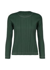 RAMIE PLEATS Top Deep Green