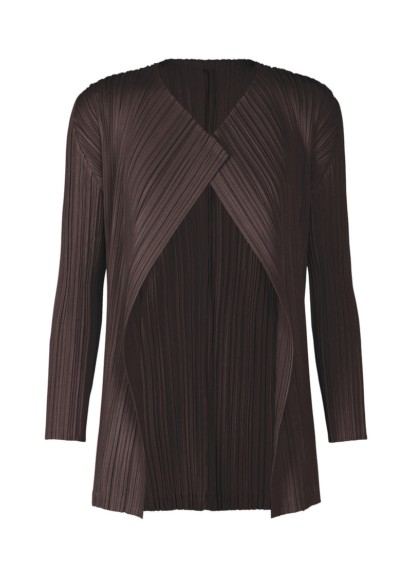 MELLOW PLEATS Cardigan Dark Brown