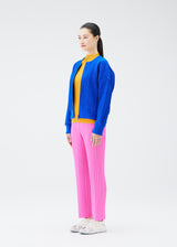 CREPE KNIT Jacket Blue