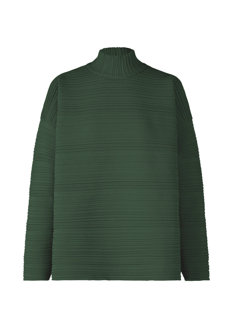 CREPE KNIT Top Deep Green