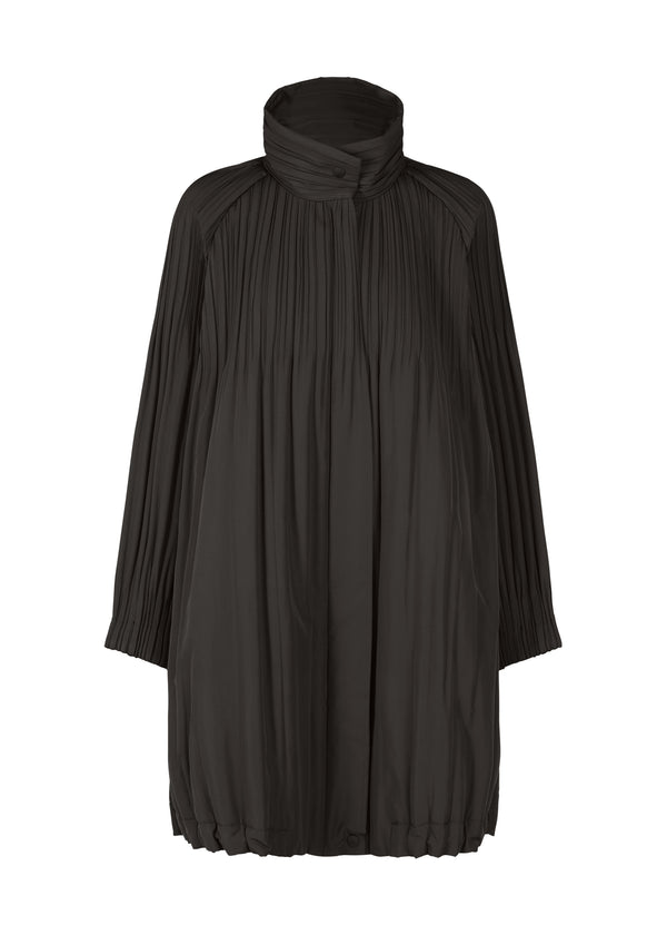 PADDED PLEATS COAT Coat Black