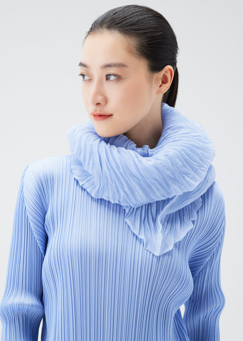 BOUMURA SHIBORI SCARF Stole Light Blue