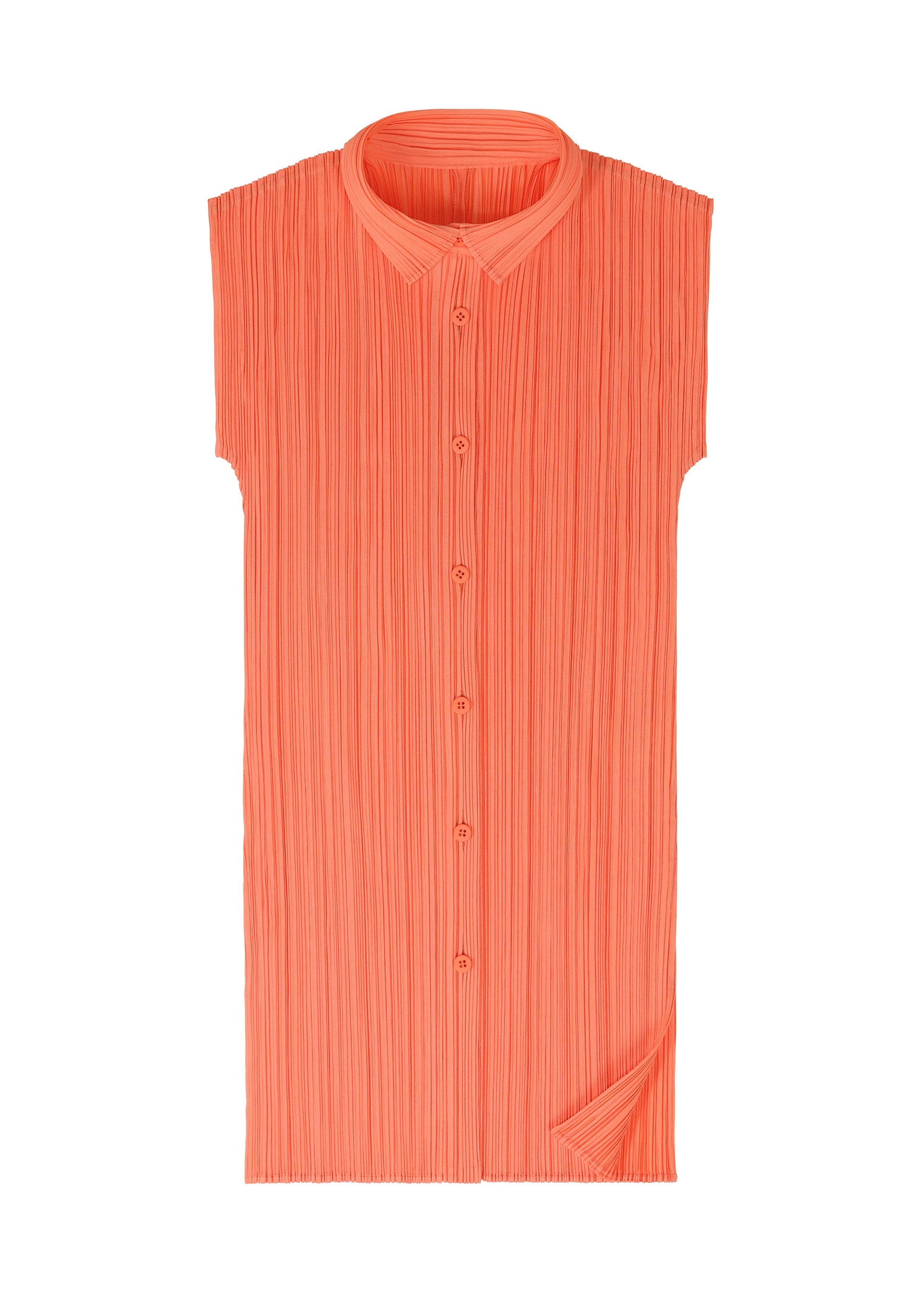 A detail shot of the PLEATS PLEASE ISSEY MIYAKE MONTHLY COLORS MAY shirt.