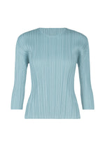 MELLOW PLEATS Top Blue Grey