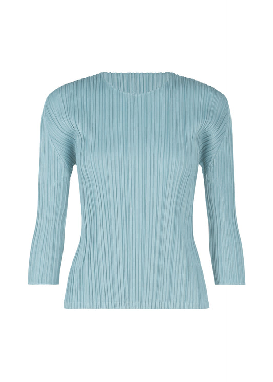 MELLOW PLEATS Top Blue Grey