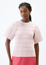 JIGGLY KNIT Top Light Pink