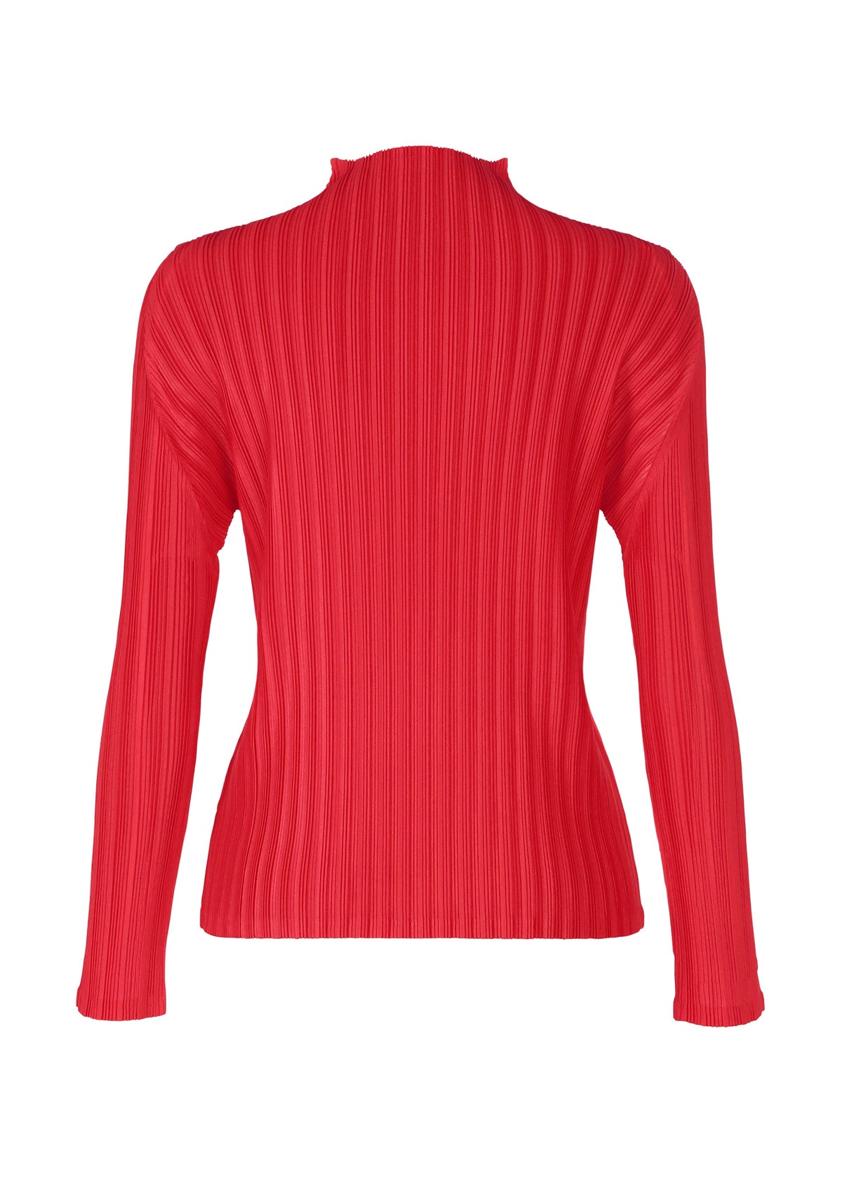 A detail shot of the Pleats Please Issey Miyake RIB PLEATS NOVEMBER shirt.