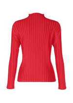 A detail shot of the Pleats Please Issey Miyake RIB PLEATS NOVEMBER shirt.