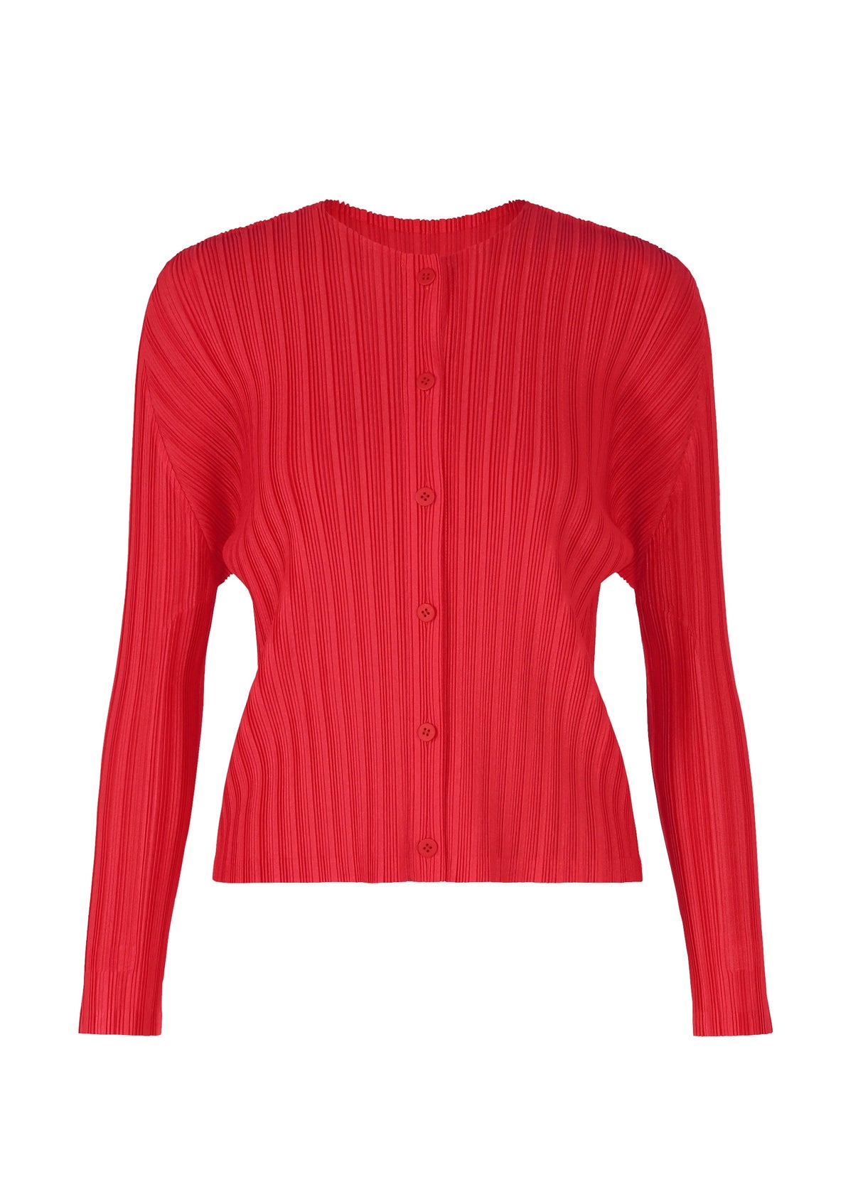 A product shot of the Pleats Please Issey Miyake RIB PLEATS NOVEMBER cardigan in .