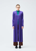 A model wears the Pleats Please Issey Miyake MONTHLY COLORS : NOVEMBER coat.