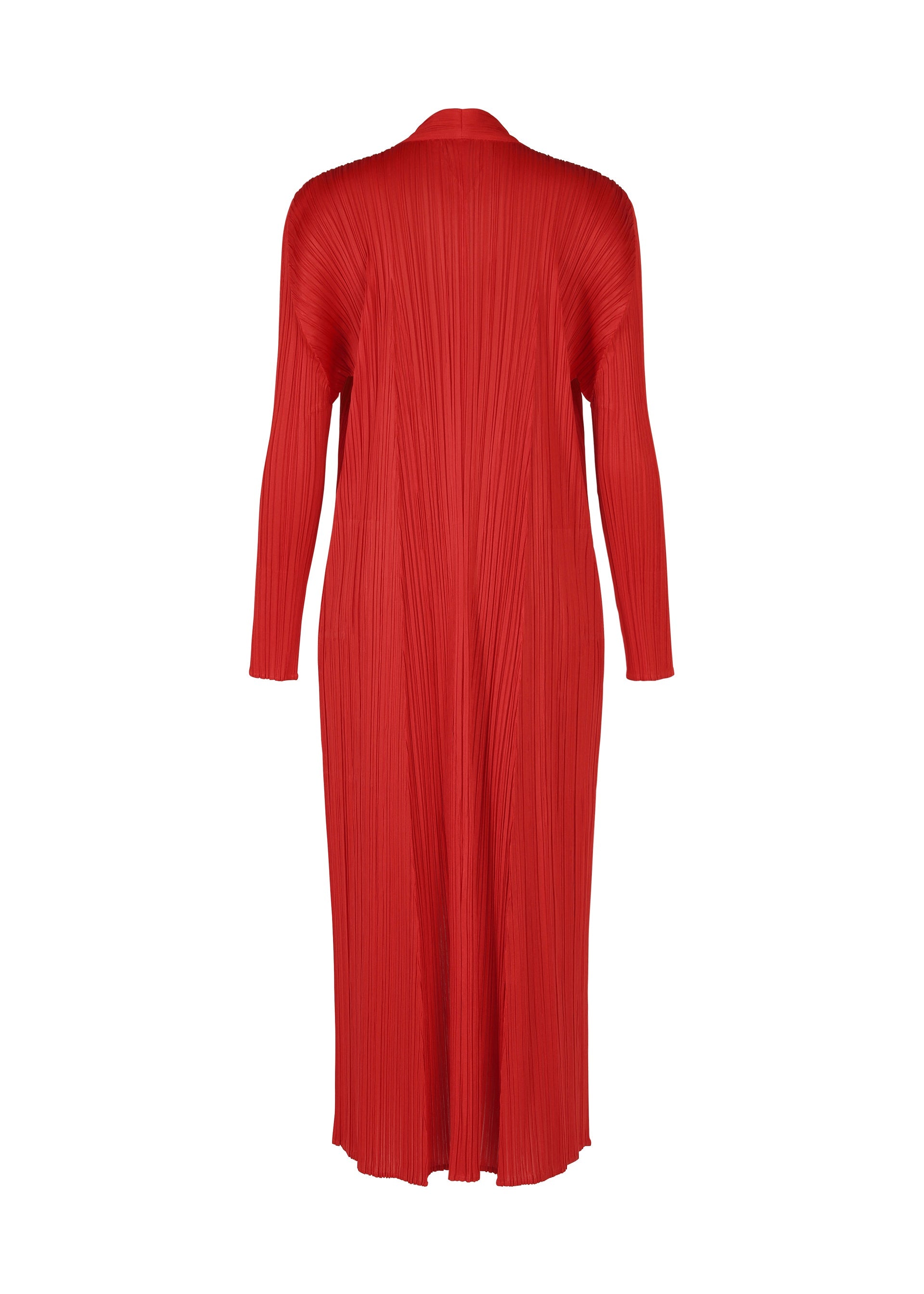 A detail shot of the Pleats Please Issey Miyake MONTHLY COLORS : NOVEMBER coat.