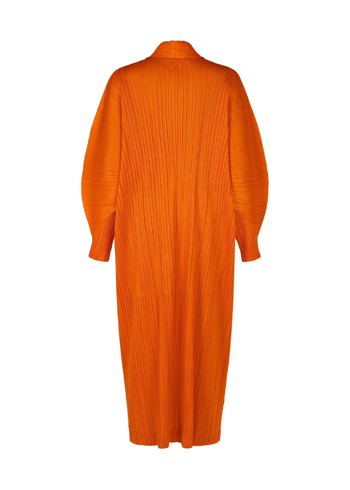 A detail shot of the Pleats Please Issey Miyake MONTHLY COLORS : DECEMBER coat.