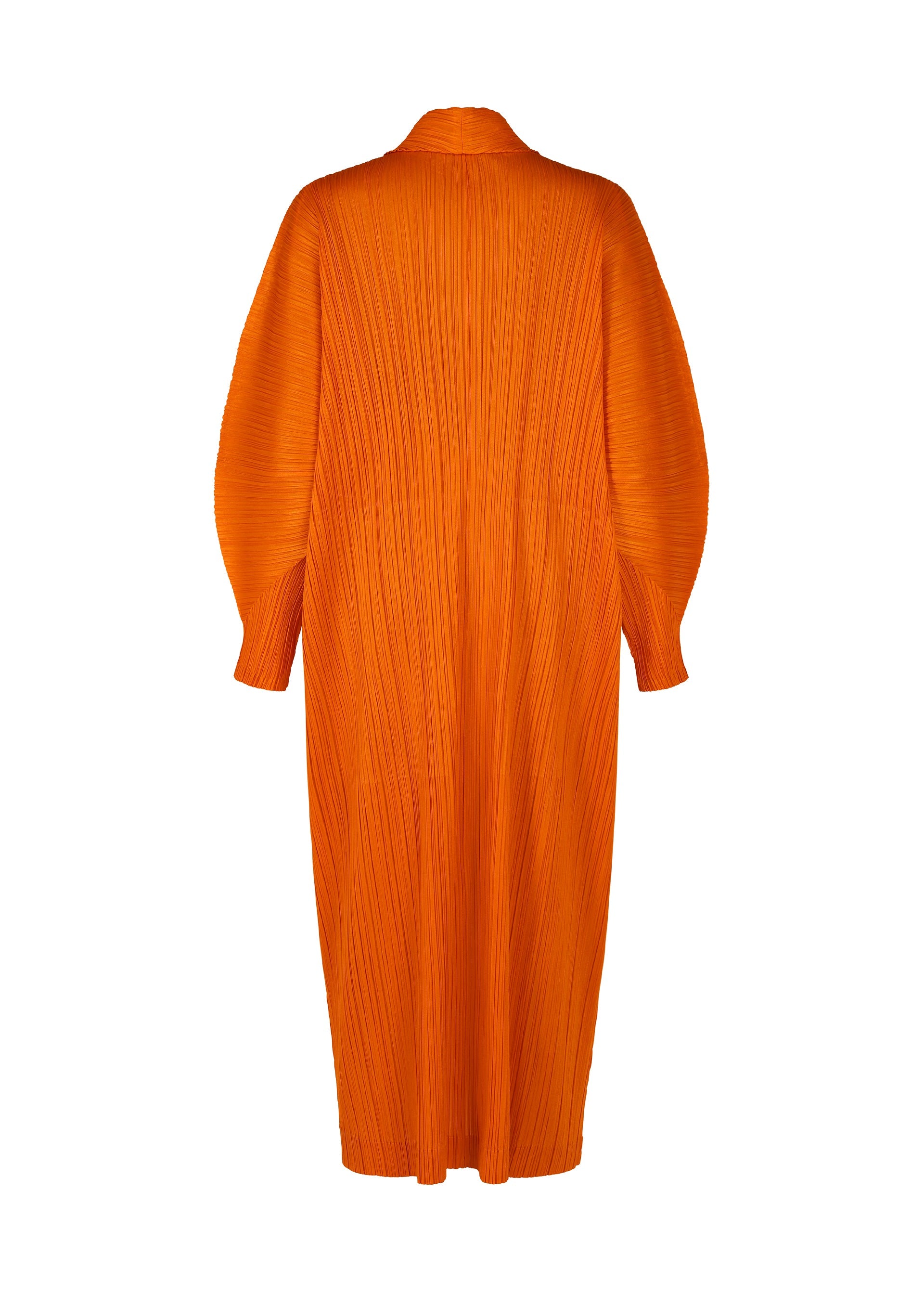 A detail shot of the Pleats Please Issey Miyake MONTHLY COLORS : DECEMBER coat.