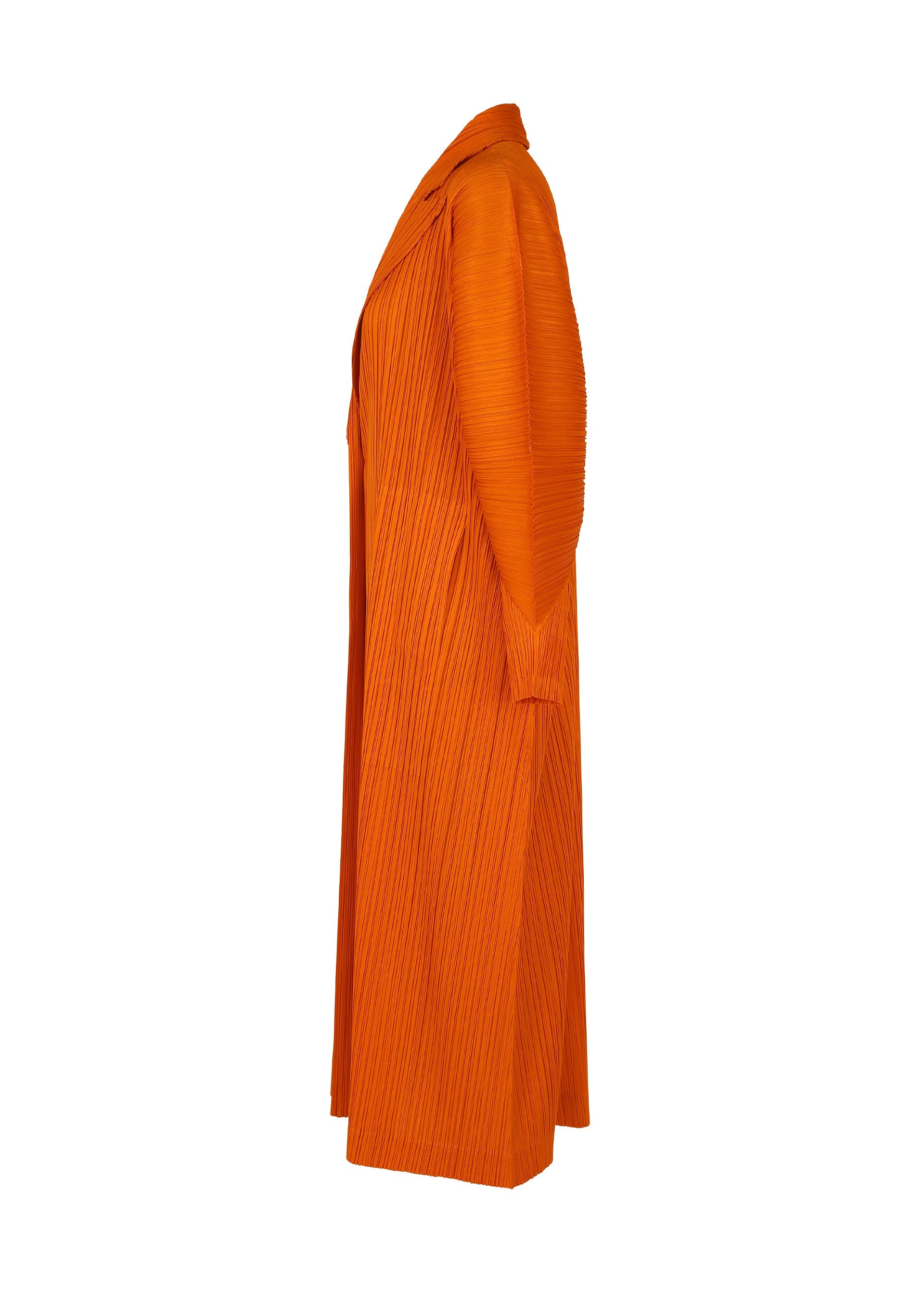 A detail shot of the Pleats Please Issey Miyake MONTHLY COLORS : DECEMBER coat.