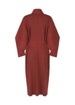 A detail shot of the Pleats Please Issey Miyake WOOL PLEATS coat.