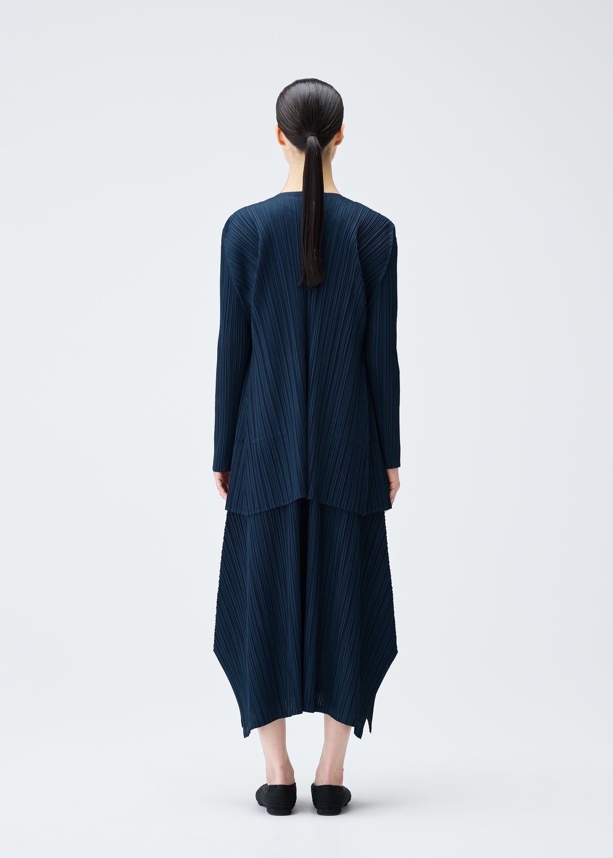 Manteau MELLOW PLEATS Bleu Saxe