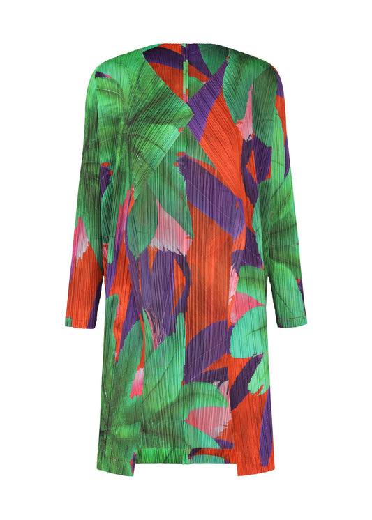 A product shot of the Pleats Please Issey Miyake CARNIVAL coat in .