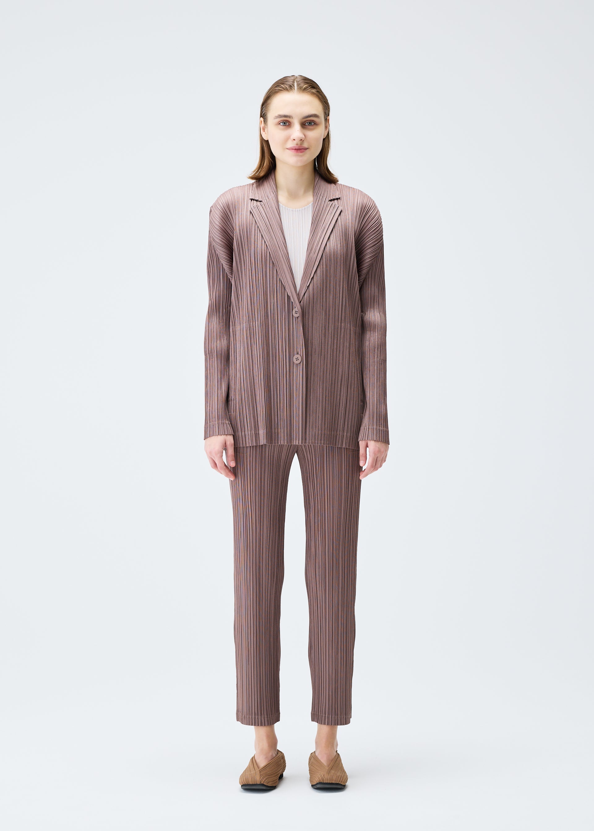 PLEATS JACKET Jacket Brown – ISSEY MIYAKE EU