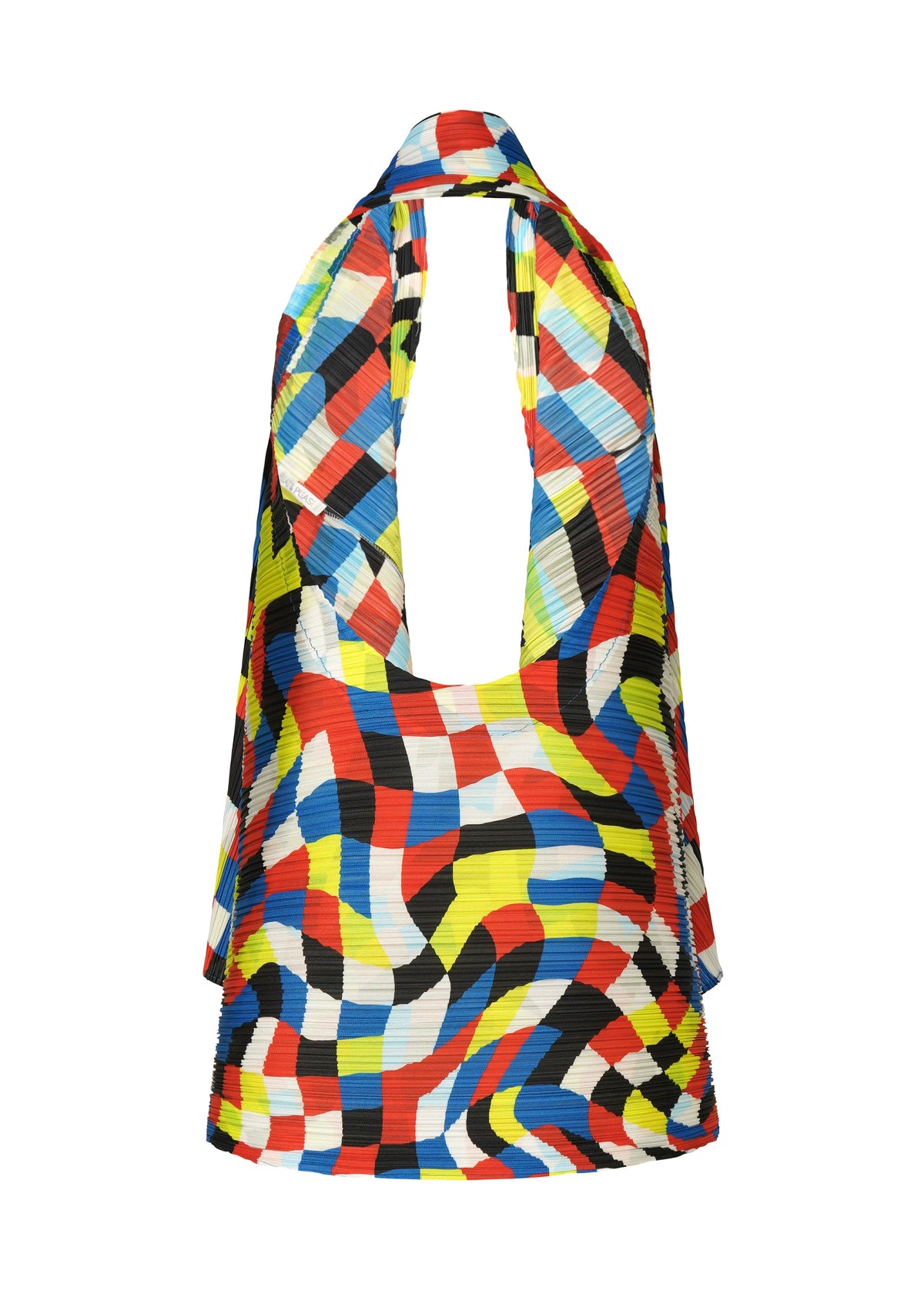 A detail shot of the PLEATS PLEASE ISSEY MIYAKE DANCING SQUARE vest.