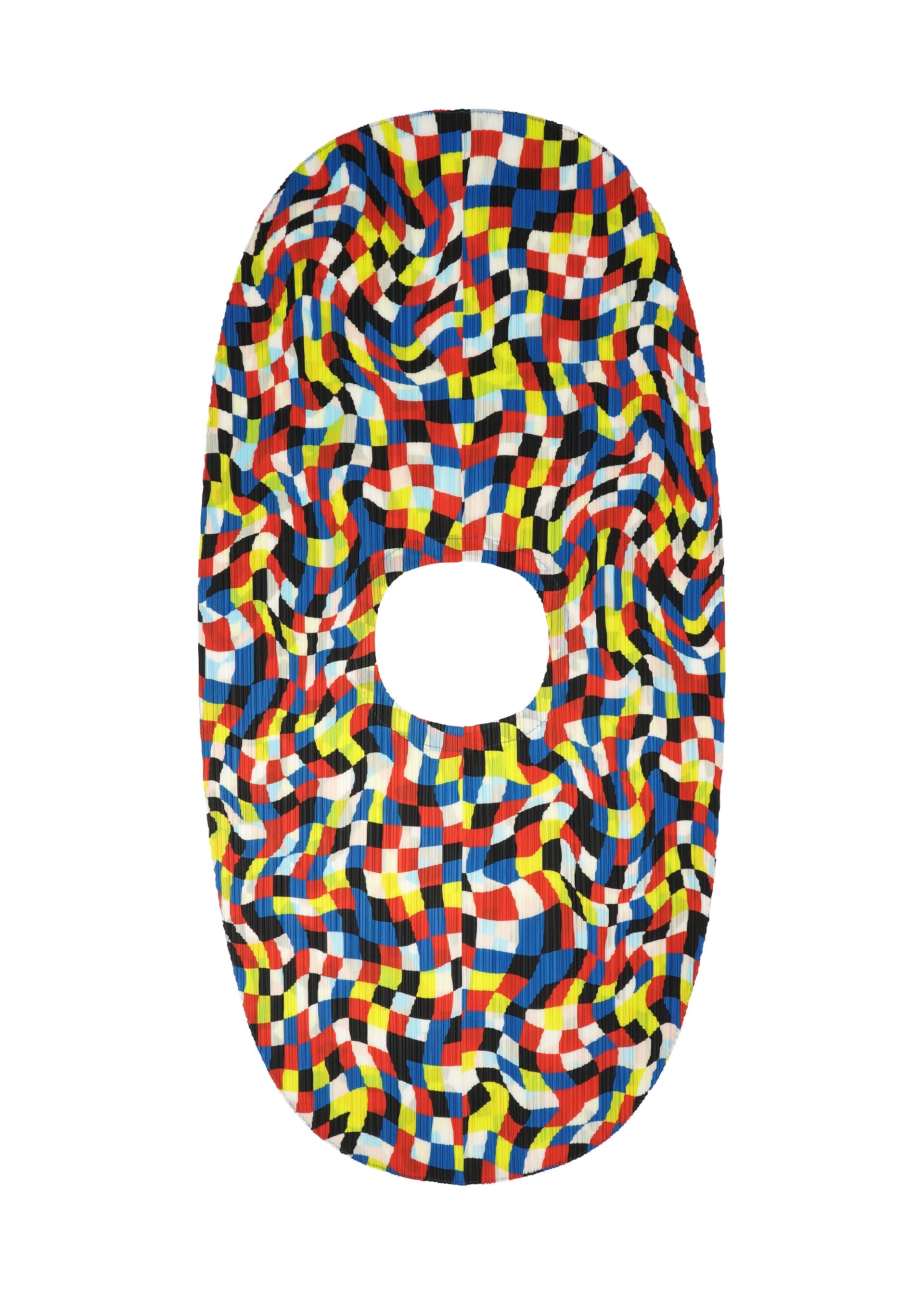 A detail shot of the PLEATS PLEASE ISSEY MIYAKE DANCING SQUARE vest.