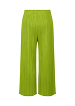 A detail shot of the PLEATS PLEASE ISSEY MIYAKE MONTHLY COLORS AUGUST trousers.
