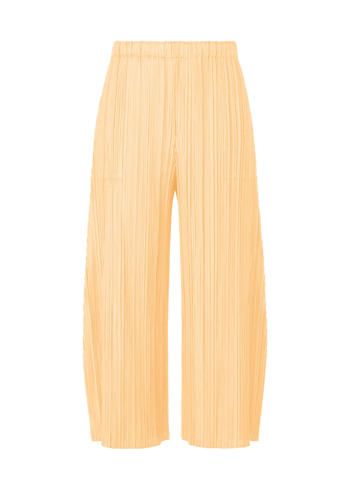 Pantalon plissé souple crème-jaune
