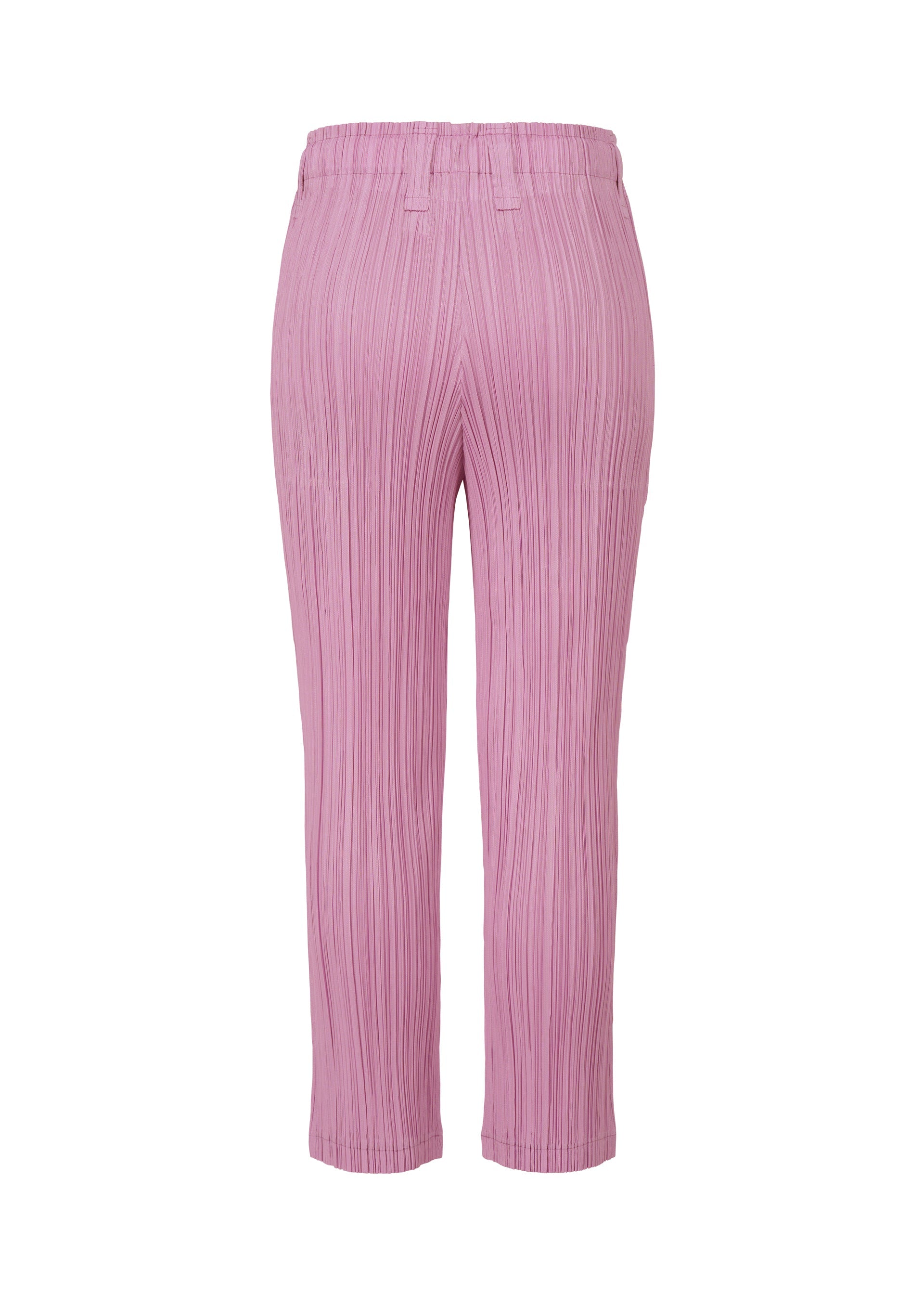 A detail shot of the Pleats Please Issey Miyake THICKER BOTTOMS 2 trousers.