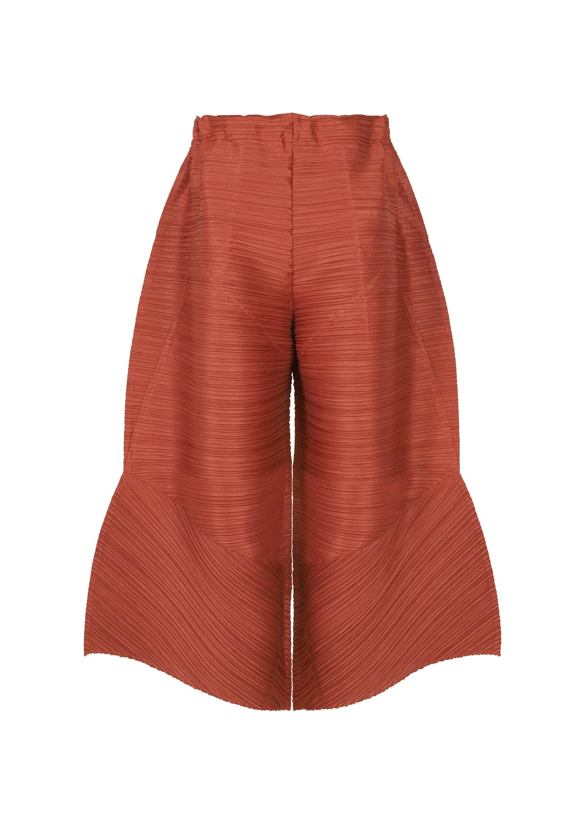 A detail shot of the Pleats Please Issey Miyake THICKER BOUNCE trousers.