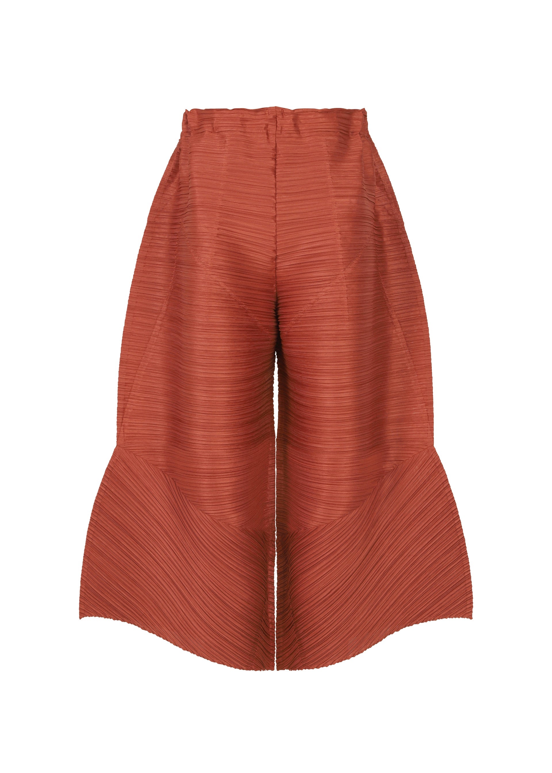 A detail shot of the Pleats Please Issey Miyake THICKER BOUNCE trousers.