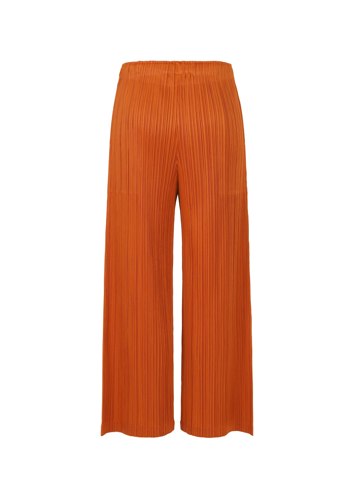 A detail shot of the Pleats Please Issey Miyake LOOP BOTTOMS trousers.