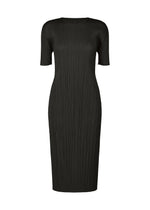 A product shot of the PLEATS PLEASE ISSEY MIYAKE MONTHLY COLORS AUGUST dress in black (15).