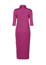 A detail shot of the Pleats Please Issey Miyake MONTHLY COLORS SEPTEMBER dress.