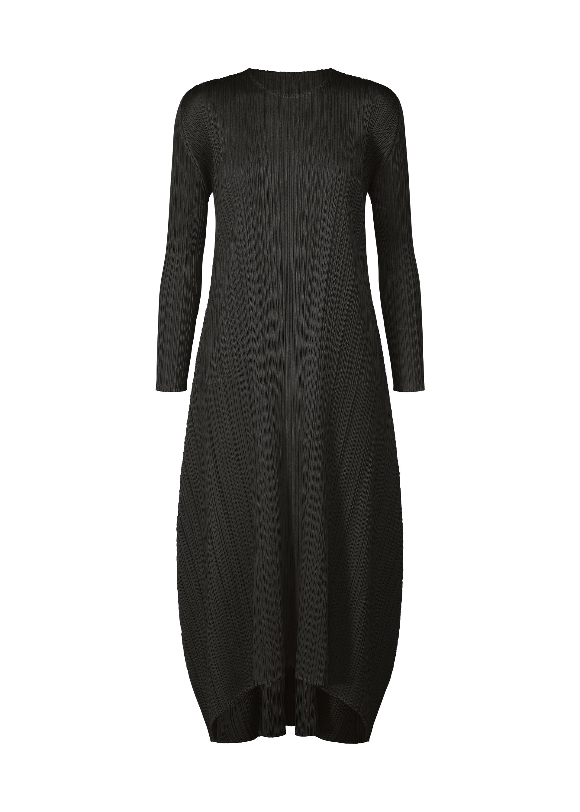 A product shot of the PLEATS PLEASE ISSEY MIYAKE MONTHLY COLORS OCTOBER dress in black (15).
