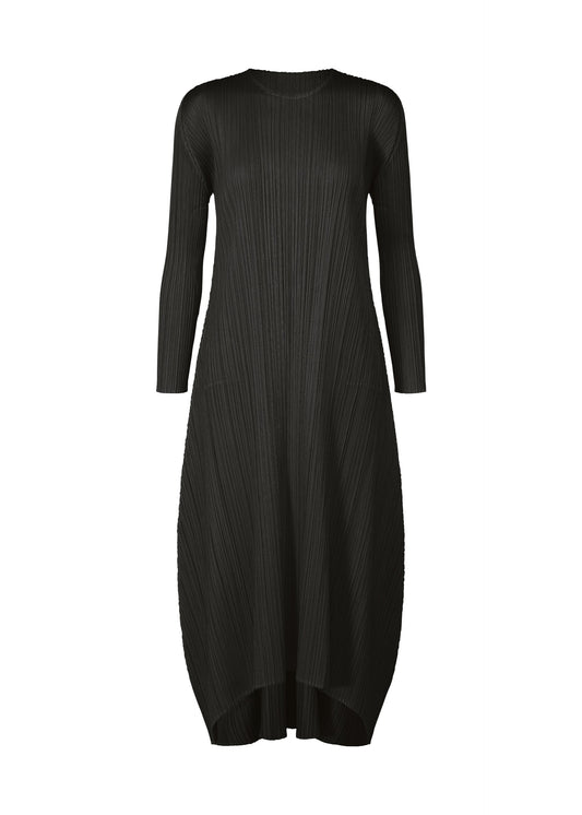 A product shot of the PLEATS PLEASE ISSEY MIYAKE MONTHLY COLORS OCTOBER dress in black (15).