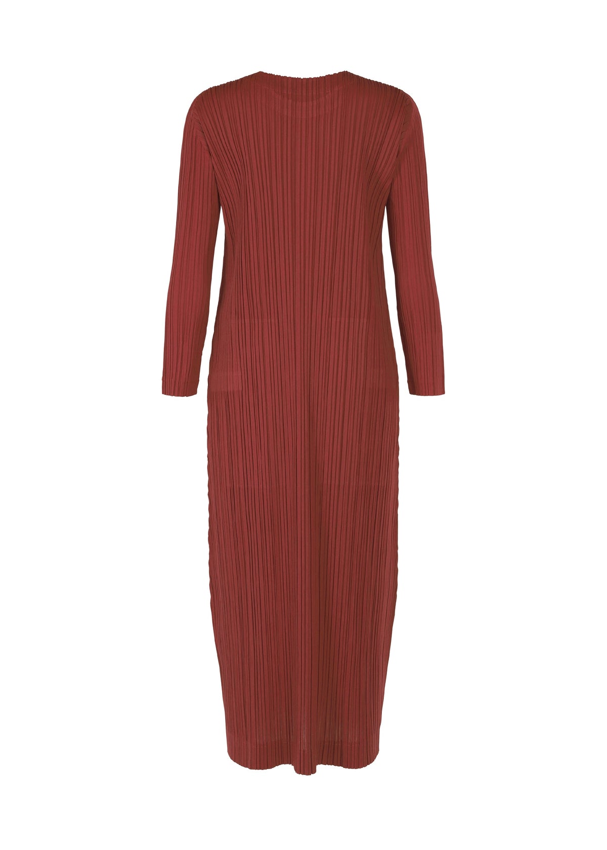 A detail shot of the Pleats Please Issey Miyake WOOL PLEATS dress.