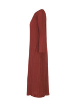 A detail shot of the Pleats Please Issey Miyake WOOL PLEATS dress.