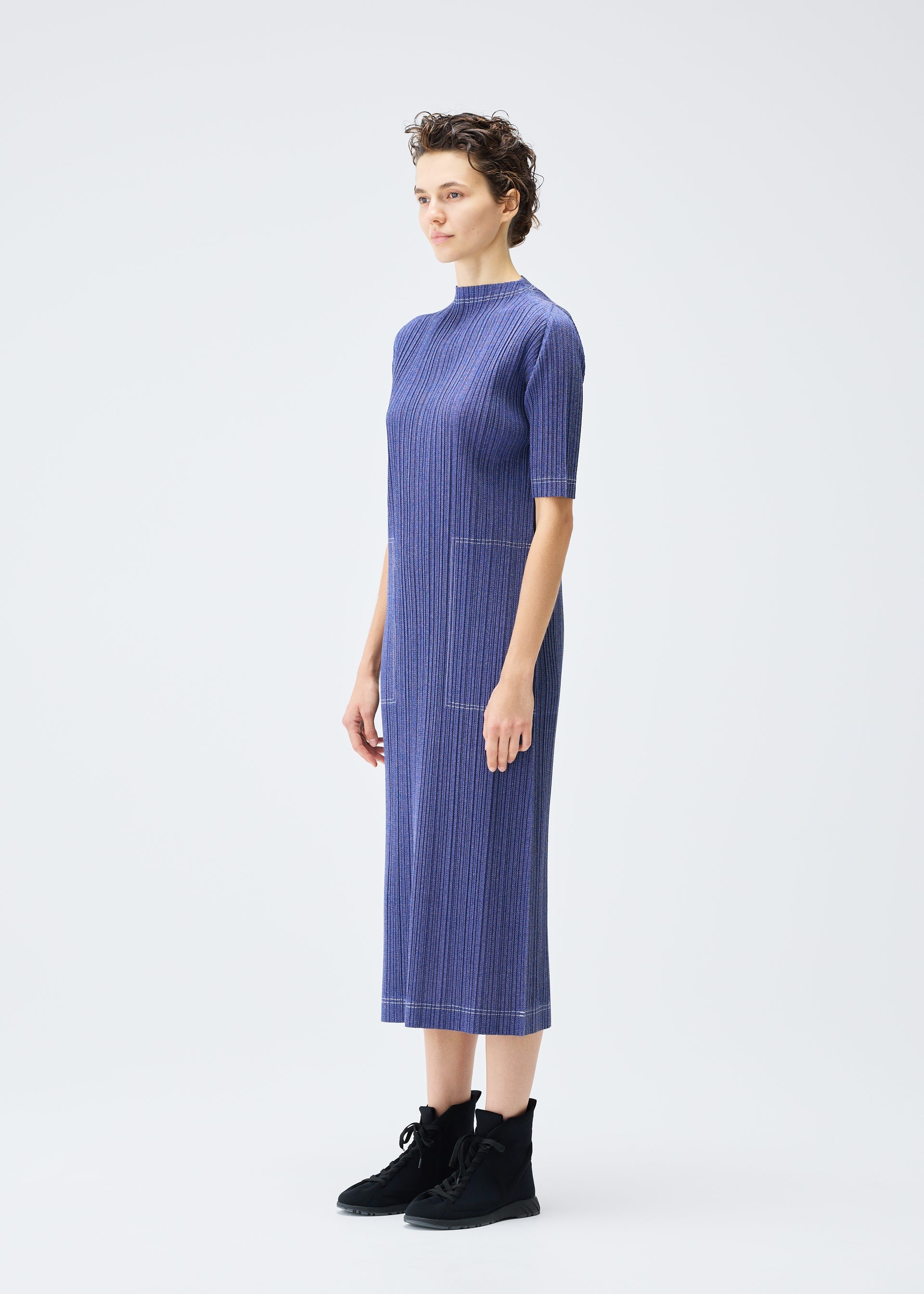 COTTON DENIM Dress Blue – ISSEY MIYAKE EU