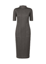 A product shot of the PLEATS PLEASE ISSEY MIYAKE COTTON DENIM dress in black (15).