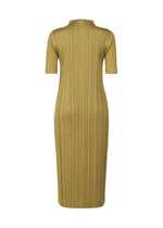 A detail shot of the PLEATS PLEASE ISSEY MIYAKE COTTON DENIM dress.