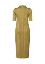 A detail shot of the PLEATS PLEASE ISSEY MIYAKE COTTON DENIM dress.