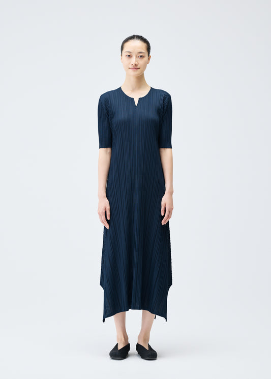 MELLOW PLEATS Dress Navy