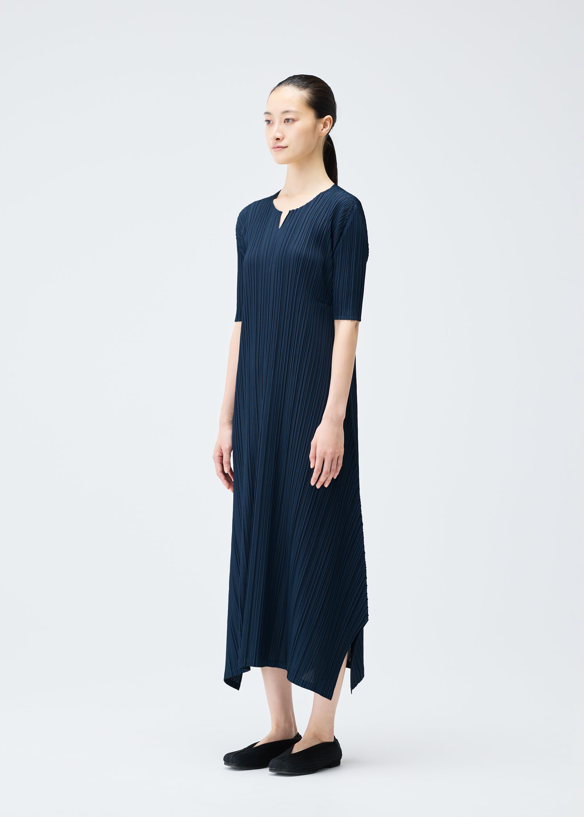 MELLOW PLEATS Dress Saxe Blue