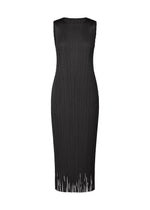 A product shot of the PLEATS PLEASE ISSEY MIYAKE WAVE dress in black (15).