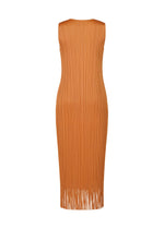 A detail shot of the PLEATS PLEASE ISSEY MIYAKE WAVE dress.