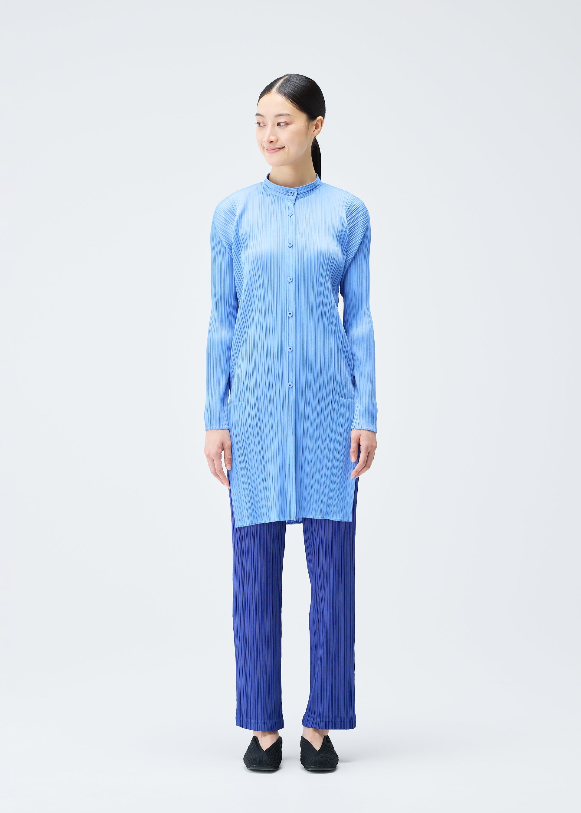 PLEATS SHIRT Top Black – ISSEY MIYAKE EU
