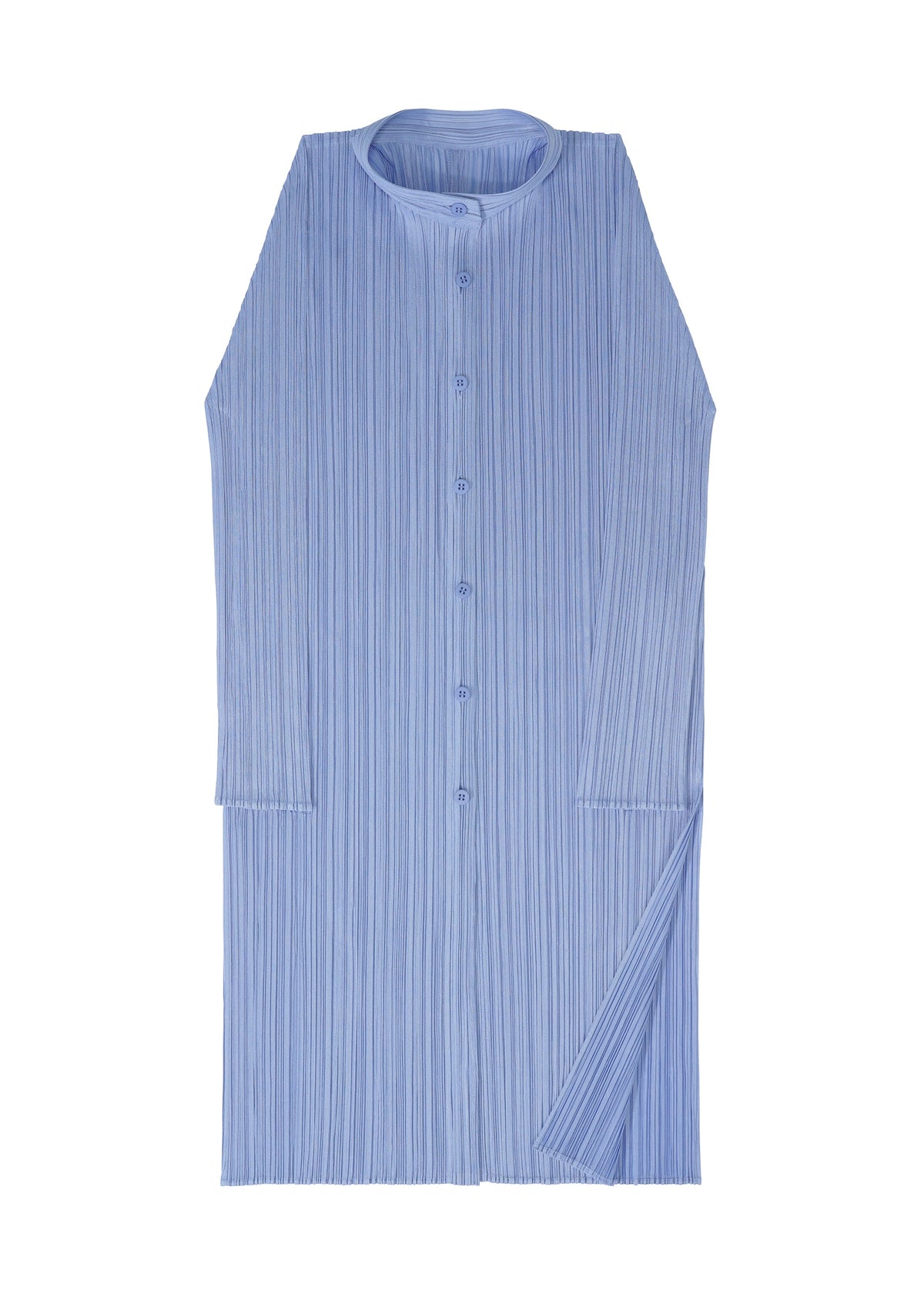 A detail shot of the Pleats Please Issey Miyake PLEATS Top top.