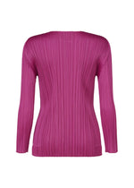 A detail shot of the Pleats Please Issey Miyake MONTHLY COLORS SEPTEMBER top.