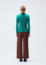 A model wears the Pleats Please Issey Miyake MONTHLY COLORS : NOVEMBER shirt.