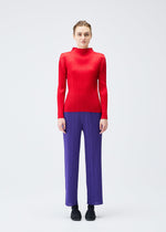 A model wears the Pleats Please Issey Miyake MONTHLY COLORS : NOVEMBER shirt.
